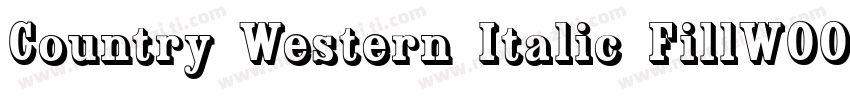 Country Western Italic FillW00字体转换